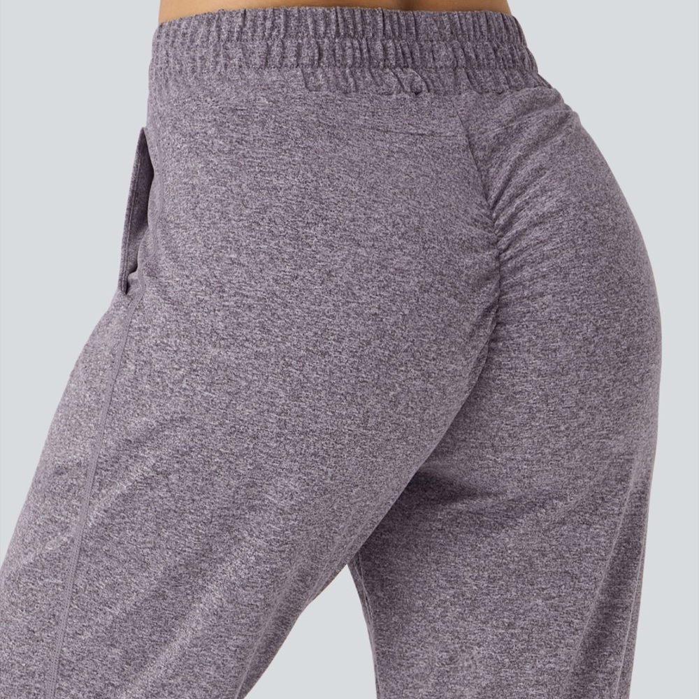Halara High Waisted Drawstring Pocket Ruched Yoga Joggers - Picture 2 of 4